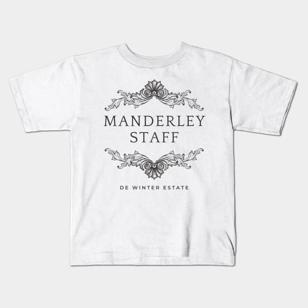 Manderley Staff Kids T-Shirt by TheBookishBard